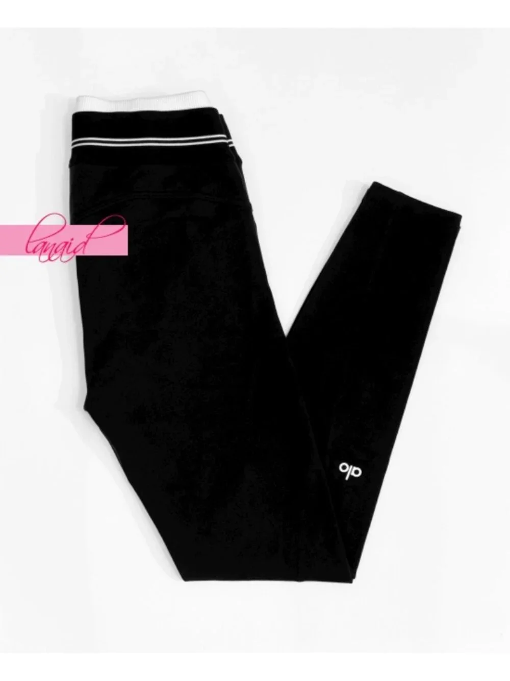 Alo Airbrush High-Waist 7/8 Better Together Leggings Black White Sporty Hi-Rise